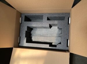 A box with some sort of object in it